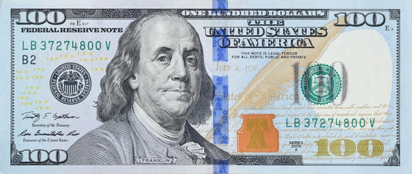 Benjamin Franklin en el billete de 100 d贸lares