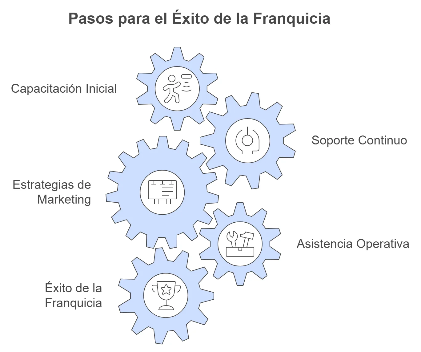 Pasos para el éxito de una franquicia infografía