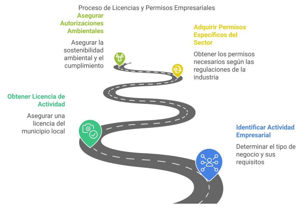 proceso de permisos y licencias infografía